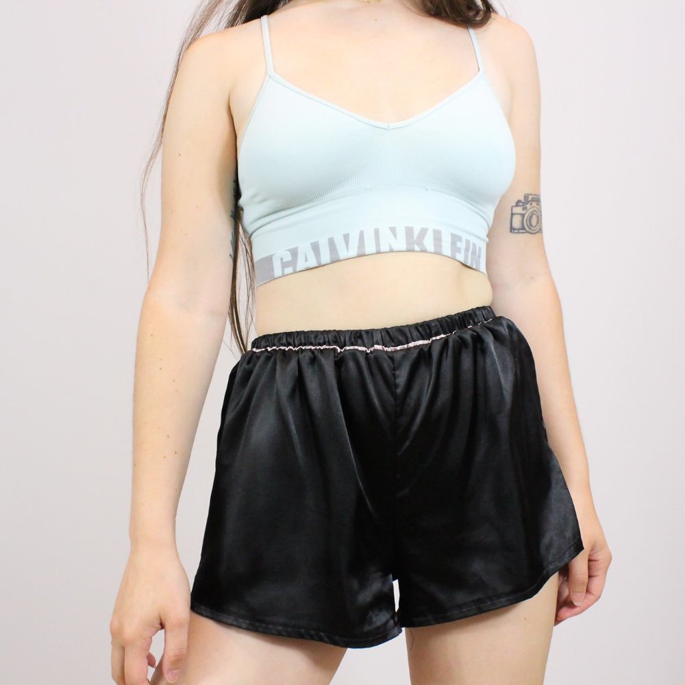 *Weekend Edition Black Satin Shorts